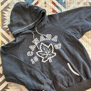 Vintage Gray Canada Pullover Hoodie